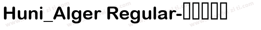 Huni_Alger Regular字体转换
